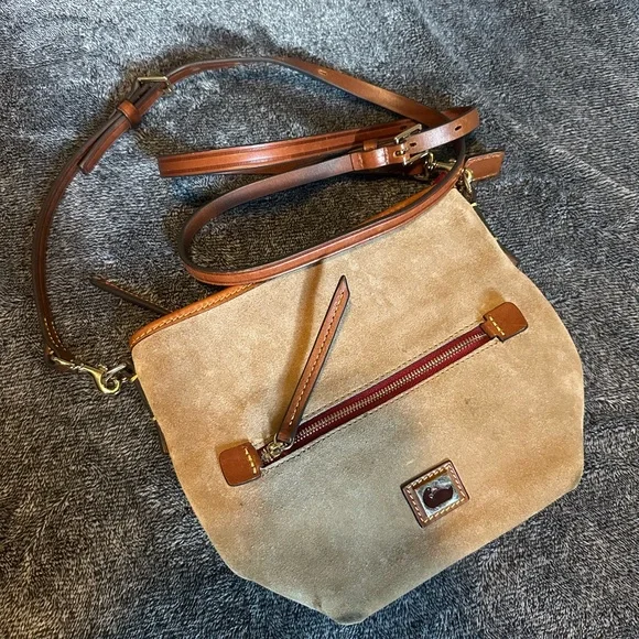 Dooney & Bourke Brown Leather Shoulder Bag - Picture 2 of 7
